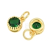 Brass Pave Cubic Zirconia Charms CU-CBA3D67-02G-03-2