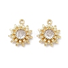 Brass Micro Pave Cubic Zirconia Pendants KK-L260-04G-1