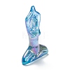 Electroplate Natural Quartz Crystal Yoga Goddess Decorations DJEW-F013-03B-2