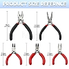 5Pcs 5 Styles Carbon Steel Jewelry Pliers AJEW-YW0001-19-2