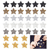 36Pcs 6 Style Star Glitter Hotfix Rhinestone FIND-GA0003-05-1