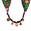 Alloy Enamel with Glass Santa Claus Christmas Tree Pendant Bib Necklaces FS-WG5CB92-02-1