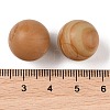 Natural Wood Lace Stone No Hole Sphere Beads G-K353-04F-23-3