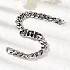 304 Stainless Steel Cuban Link Chains Bracelets BJEW-A092-02P-2