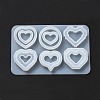 Heart DIY Silicone Quicksand Molds DIY-G079-07A-4