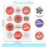 10 Sheets 5 Colors Graduation Theme Round Dot Paper Stickers DIY-CP0007-86-2