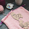 1 Set Sheep Shape Wooden Knitting Needle Gauge & Yarn Wrap Guide Board DIY-BC0006-95-5