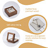 Wood Badge Storage Boxes with Visible Window and Magnetic Lid CON-WH0107-101B-4