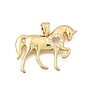 Brass Micro Pave Clear Cubic Zirconia Pendants KK-Z155-06G-01-1
