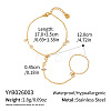 304 Stainless Steel Pave Clear Cubic Zirconia Finger Ring Bracelets for Women TS4322-6