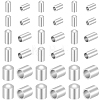 60Pcs 3 Styles Brass Cord Ends KK-CN0003-44S-1