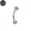 G23 Titanium Enamel Curved Barbell Eyebrow Rings WGC39D0-06-1