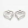 304 Stainless Steel Open Heart Charms STAS-T015-10-2