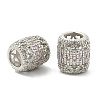 Brass Micro Pave Cubic Zirconia European Beads KK-P297-05P-04-1