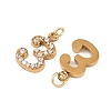 304 Stainless Steel Rhinestone Pendants STAS-N133-03D-G-2