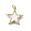Star Shape Brass Pendants X-KK-V010-12G-1