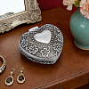 Vintage Flower Heart Alloy Jewelry Storage Boxes for Trinkets CON-WH0095-243-4