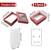 Heart Print Rectangle Paper Storage Gift Boxes with Clear Window CON-WH0095-36B-2