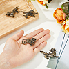 2 Pairs Brass PiXiu Figurine Display Decorations DJEW-FH0001-38-3