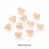 Electroplated 3-petal Flower Resin Cabochons MRMJ-R128-15E-2