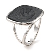 304 Stainless Steel Enamel Open Cuff Rings for Women RJEW-F166-23P-02-1