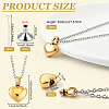 2Pcs 304 Stainless Steel Urn Ashes Pendants STAS-BC0004-38G-2