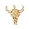 Brass Micro Pave Clear Cubic Zirconia Pendants KK-H267-060D-G-1