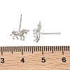 Brass Stud Earrings EJEW-F403-07P-5