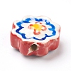Handmade Porcelain Flower Beads PORC-J008-04D-5