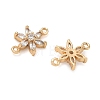 Brass Pave Clear Cubic Zirconia Connector Charms CU-CBA3F77-07G-2