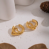 Heart Stainless Steel Hoop Earrings YB7008-1-1