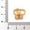 925 Sterling Silver Micro Pave Clear Cubic Zirconia Fold Over Clasps STER-U001-16G-3