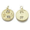 Brass Micro Pave Cubic Zirconia Pendants ZIRC-S061-168G-NF-2