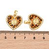 Brass Micro Pave Clear Cubic Zirconia Pendants CU-CBA415D-11G-03-3