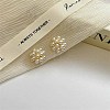 Bright Plastic Imitation Pearl Flower Stud Earrings WA5207-1-1