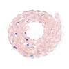 Transparent Electroplate Glass Beads Strands LS-EGLA-N023-6x8mm-A03-2