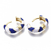 Brass Huggie Hoop Earrings EJEW-S209-04B-4