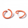 Spray Painted Iron Open Jump Rings IFIN-T017-04A-4