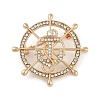 Zinc Alloy Crystal Rhinestone Brooches for Backpack Clothes JEWB-S026-02G-C-1