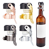4Pcs 4 Colors Steel Wine Bottle Stoppers FIND-BC0004-71-1