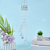 Flower Round Glass Beads Tassel Hanging Suncatchers for Window Garden Outdoor Decoration HJEW-WH20020-007D-3