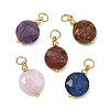 Natural Mixed Gemstone Pendants PALLOY-JF05892-1