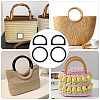 4Pcs 2 Style Wood D-Ring & Round Ring Bag Handles DIY-WR0002-58-6