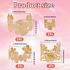 3 Styles Alloy Flower Cuff Bangles & Ring Sets for Women SJEW-CY0001-01-2