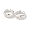 Brass Ring Charm Connectors X-KK-P284-06S-1