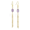 304 Stainless Steel Dangle Tassel Earring for Women EJEW-JE07184-4
