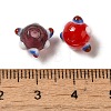 Handmade Pumpkin Spot Lampwork Beads LAMP-P064-02A-4