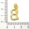 Rack Plating Brass Micro Pave Cubic Zirconia European Dangle Charms KK-L210-015G-B-3