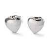304 Stainless Steel Heart Ear Studs for Women EJEW-P234-19P-1