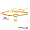304 Stainless Steel Initial Charm Bracelets FS-WGD8E41-10-1